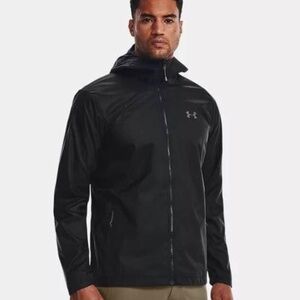 BRAND NEW men under armour fitted waterproof windproof storm rain jacket S